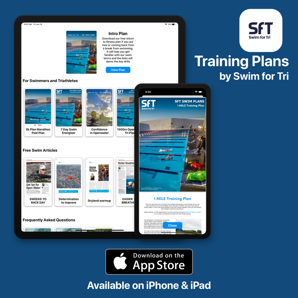Swim for Tri - SFT Training Plans iOS App